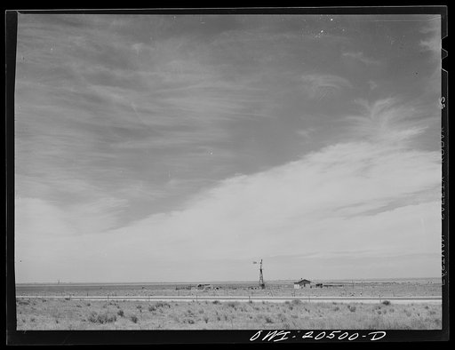 Encino (vicinity), New Mexico. Landscape along the Atchison, Topeka and Santa Fe Railroad enroute to Belen, New Mexico