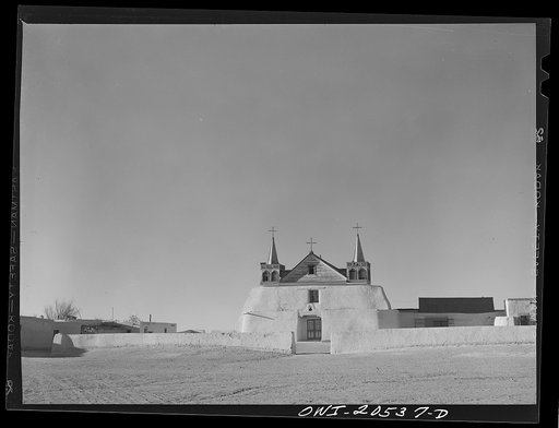 Isleta, New Mexico. Ancient church at the Indian reservation