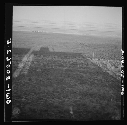 Untitled photo, possibly related to: Canyon, Texas. Approaching the town on the Atchison, Topeka, and Santa Fe Railroad between Amarillo, Texas and Clovis, New Mexico