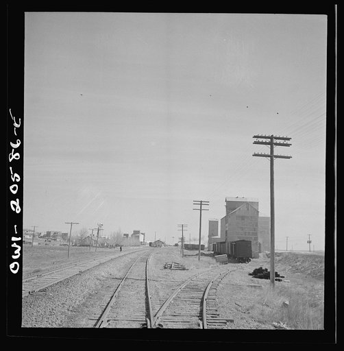 Friona, Texas. Going through the town on the Atchison, Topeka, and Santa Fe Railroad between Amarillo, Texas and Clovis, New Mexico