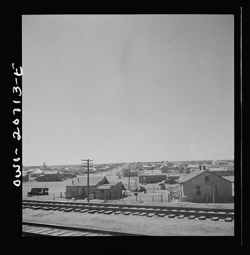 Vaughn, New Mexico. Pulling out of the Atchison, Topeka and Santa Fe Railroad yard between Vaughn and Belen, New Mexico