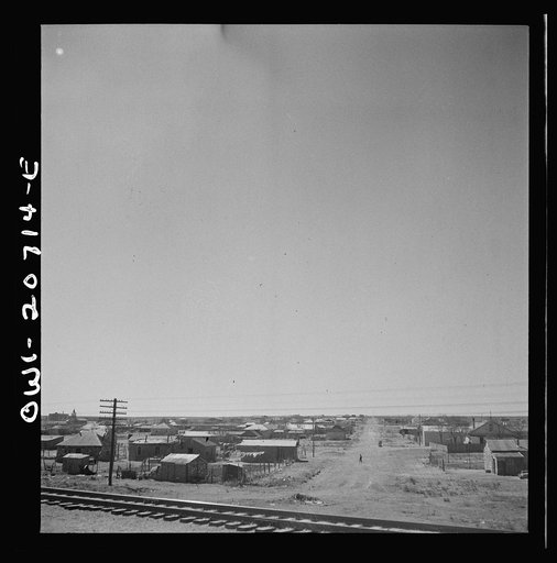 Vaughn, New Mexico. Passing through the town on the Atchison, Topeka and Santa Fe Railroad yard between Vaughn and Belen, New Mexico