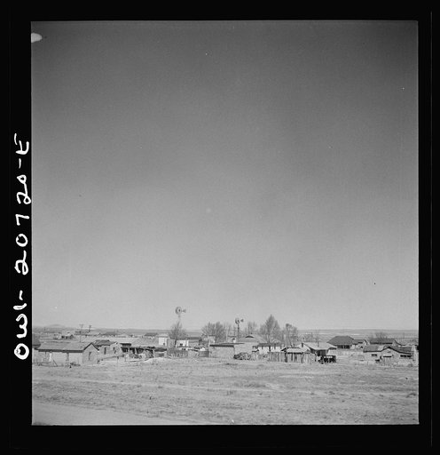 Encino, New Mexico. Passing through the town on the Atchison, Topeka and Santa Fe Railroad between Vaughn and Belen, New Mexico