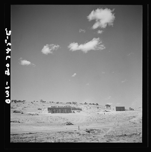 Mountainair, New Mexico. Countryside along the Atchison, Topeka and Santa Fe Railroad between Vaughn and Belen, New Mexico
