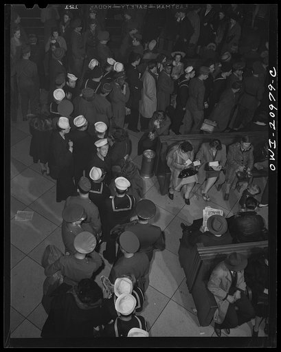 Washington, D.C. Waiting room at the Greyhound bus terminal