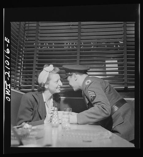 Washington, D.C. Girl and a soldier came into the Sea Grill separately, but are developing a beautiful friendship