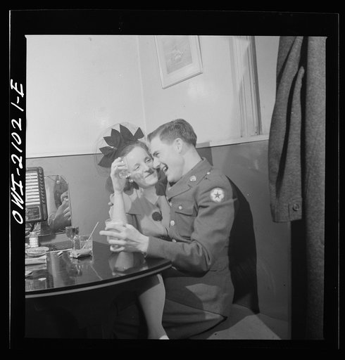 Washington, D.C. A slightly inebriated couple at the Sea Grill