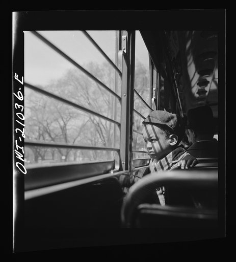 Washington, D.C. Child riding on a streetcar