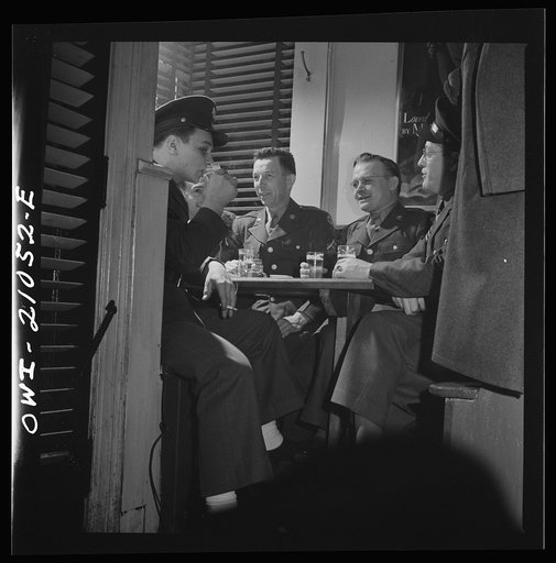 Washington, D.C. Soldiers from Walter Reed hospital drinking beer