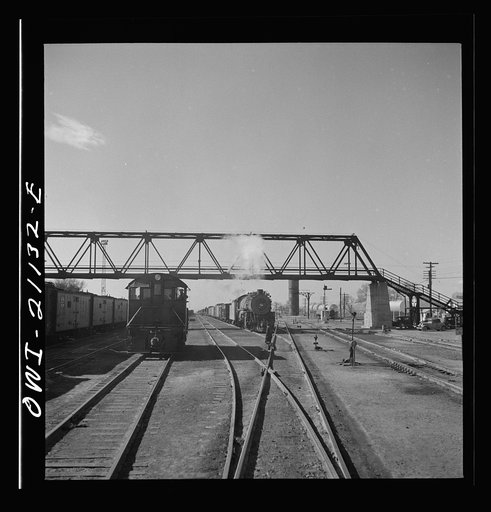 Belen, New Mexico. In the Atchison, Topeka and Santa Fe Railroad freight yard