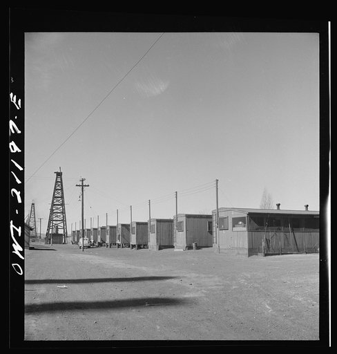 Gallup, New Mexico. Houses for the Mexican and Indian workers employed at the Atchison, Topeka and Santa Fe Railroad roundhouse and shops