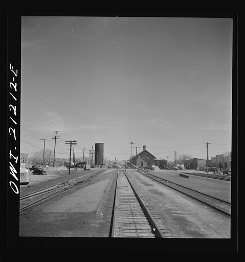 Holbrook, Arizona. Going through the town on the Atchison, Topeka and Santa Fe Railroad between Gallup, New Mexico and Winslow, Arizona