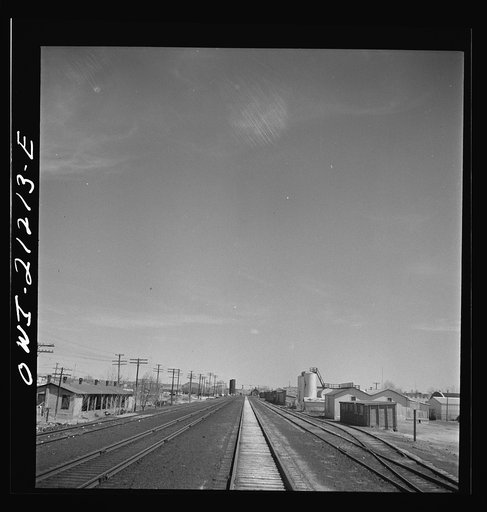 Holbrook, Arizona. Going through the town on the Atchison, Topeka and Santa Fe Railroad between Gallup, New Mexico and Winslow, Arizona
