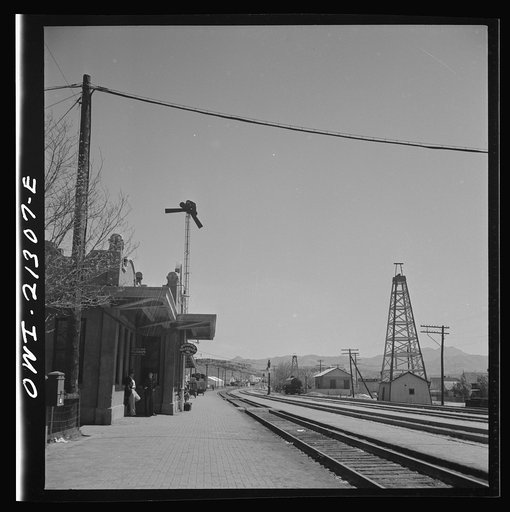 Kingman, Arizona. A street scene along the Atchison, Topeka and Santa Fe Railroad between Seligman, Arizona and Needles, California