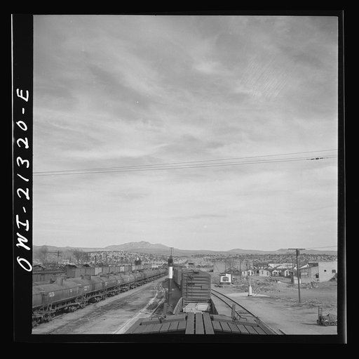 Ash Fork, Arizona. Pulling into the Atchison, Topeka and Santa Fe Railroad yard