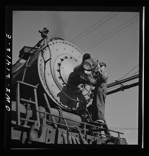 Needles (vicinity), California. Desert country along the Atchison, Topeka, and Santa Fe Railroad between Needles and Barstow, California