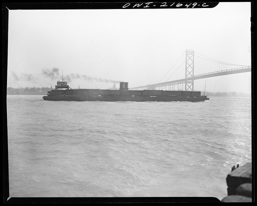 Detroit, Michigan. A train ferry near the Ambassador Bridge