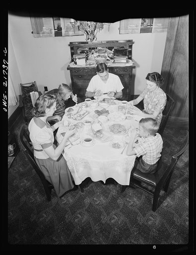 Rochester, New York. The Babcocks at the dinner table
