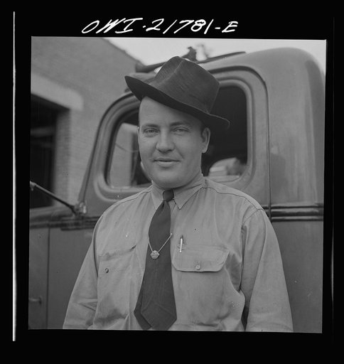 Atlanta, Georgia. Jim Bishop, truck driver for the Associated Transport Company