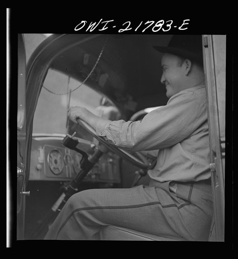 Untitled photo, possibly related to: Atlanta, Georgia. Jim Bishop, truck driver for the Associated Transport Company
