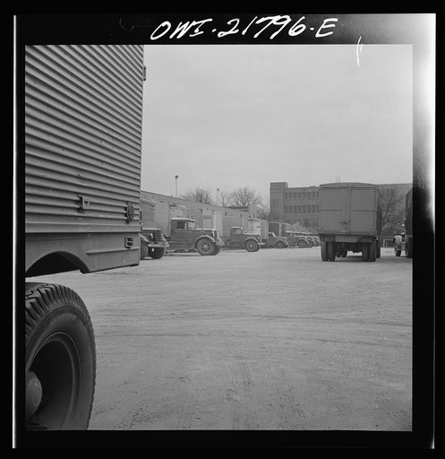 Greenville, South Carolina. Earl Callam in the terminal ready to take his truck to Atlanta
