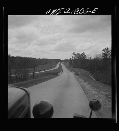 Greenville, South Carolina. U.S. Highway 29 seen from an Associated Transport Company truck
