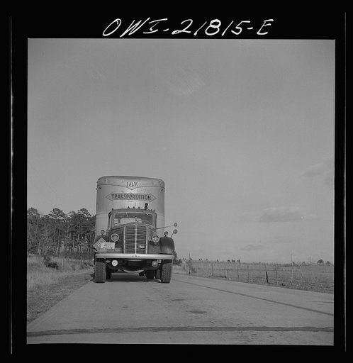 Untitled photo, possibly related to: Montgomery, Alabama. Jim Bishop enroute from Atlanta to Montgomery, Alabama on U.S. Highway 29 in Georgia