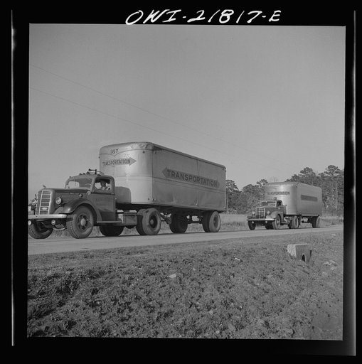 Untitled photo, possibly related to: Montgomery, Alabama. Jim Bishop enroute from Atlanta to Montgomery, Alabama on U.S. Highway 29 in Georgia