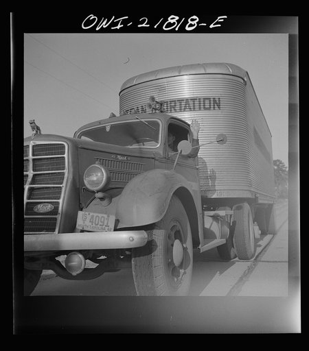 Untitled photo, possibly related to: Montgomery, Alabama. Jim Bishop enroute from Atlanta to Montgomery, Alabama on U.S. Highway 29 in Georgia