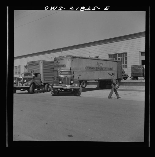 Gunter Field, Alabama. Trucks being loaded