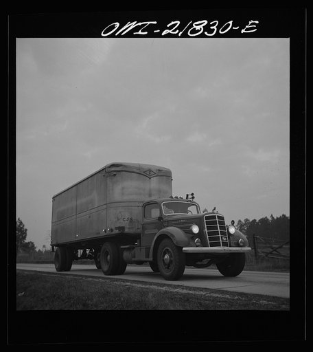 Untitled photo, possibly related to: Truck from Montgomery, Alabama coming into Pensacola, Florida on U.S. Highway 29