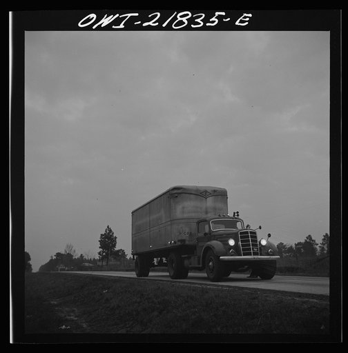 Untitled photo, possibly related to: Truck from Montgomery, Alabama coming into Pensacola, Florida on U.S. Highway 29