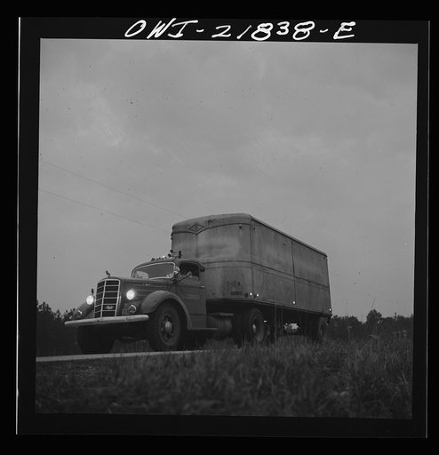 Untitled photo, possibly related to: Truck from Montgomery, Alabama coming into Pensacola, Florida on U.S. Highway 29