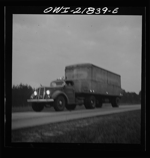 Untitled photo, possibly related to: Truck from Montgomery, Alabama coming into Pensacola, Florida on U.S. Highway 29