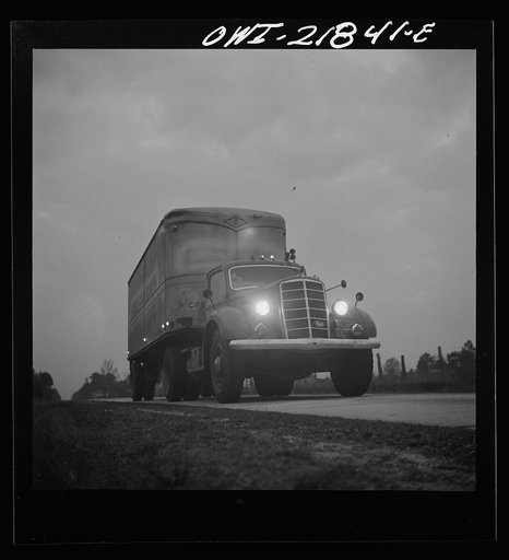 Truck from Montgomery, Alabama coming into Pensacola, Florida on U.S. Highway 29
