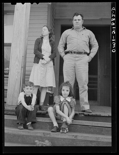 Untitled photo, possibly related to: Montgomery, Alabama. Marvin Johnson, truck driver, with his family