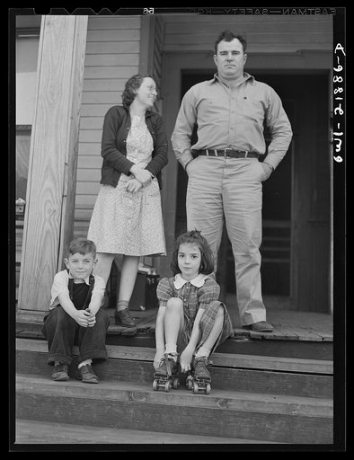 Untitled photo, possibly related to: Montgomery, Alabama. Marvin Johnson, truck driver, with his family