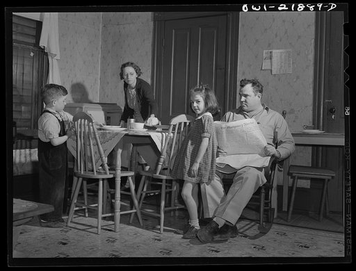 Montgomery, Alabama. Marvin Johnson, truck driver, with his family
