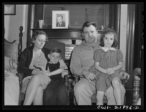 Montgomery, Alabama. Marvin Johnson, truck driver, with his family