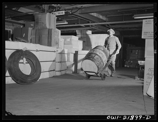 Charlotte, North Carolina. Loading platform of the Associated Transport Company