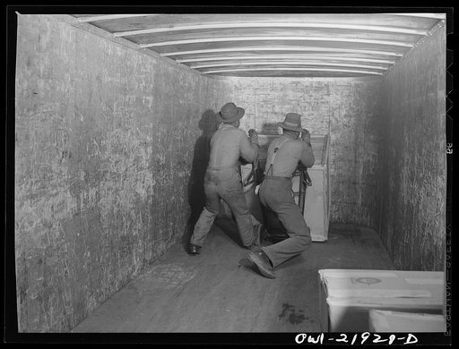 Charlotte, North Carolina. Loading a truck at the Associated Transport Company