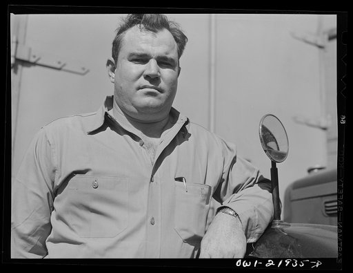 Untitled photo, possibly related to: Montgomery, Alabama. Marvin Johnson, truck driver