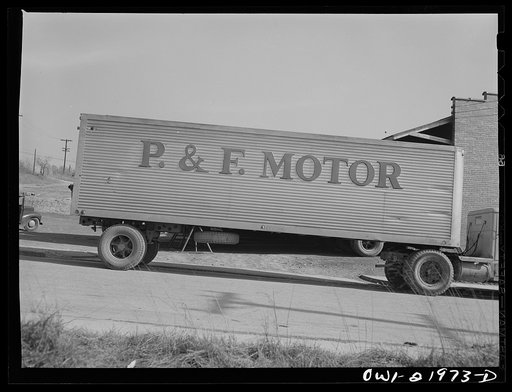 Charlotte, North Carolina. Truck trailer