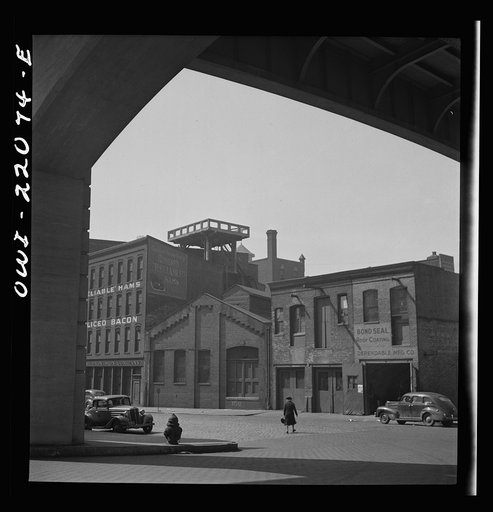 Baltimore, Maryland. Street under viaduct