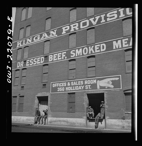 Baltimore, Maryland. A meat warehouse