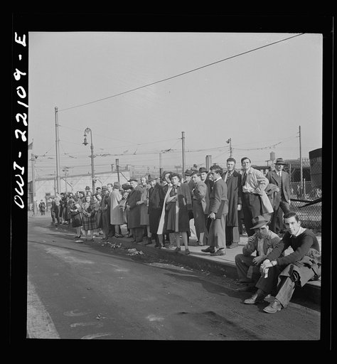 Baltimore, Maryland. Waiting for a bus at four p.m.