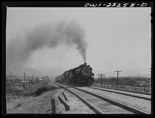 Cajon (vicinity), California. A Union Pacific Railroad train headed for San Bernardino