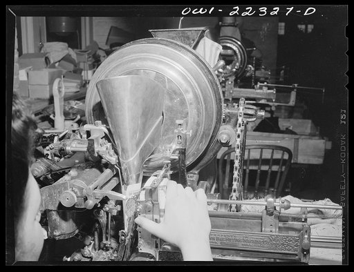 Philadelphia, Pennsylvania. Front face of a seed counter at the W. Atlee Burpee Company, seed dealers
