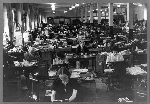 Philadelphia, Pennsylvania. A general view of the office at the W. Atlee Burpee Company, seed dealers