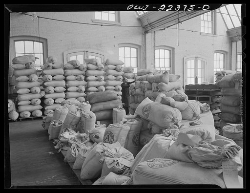Untitled photo, possibly related to: Philadelphia, Pennsylvania. Storage of bulk seeds at the W. Atlee Burpee Company, seed dealers
